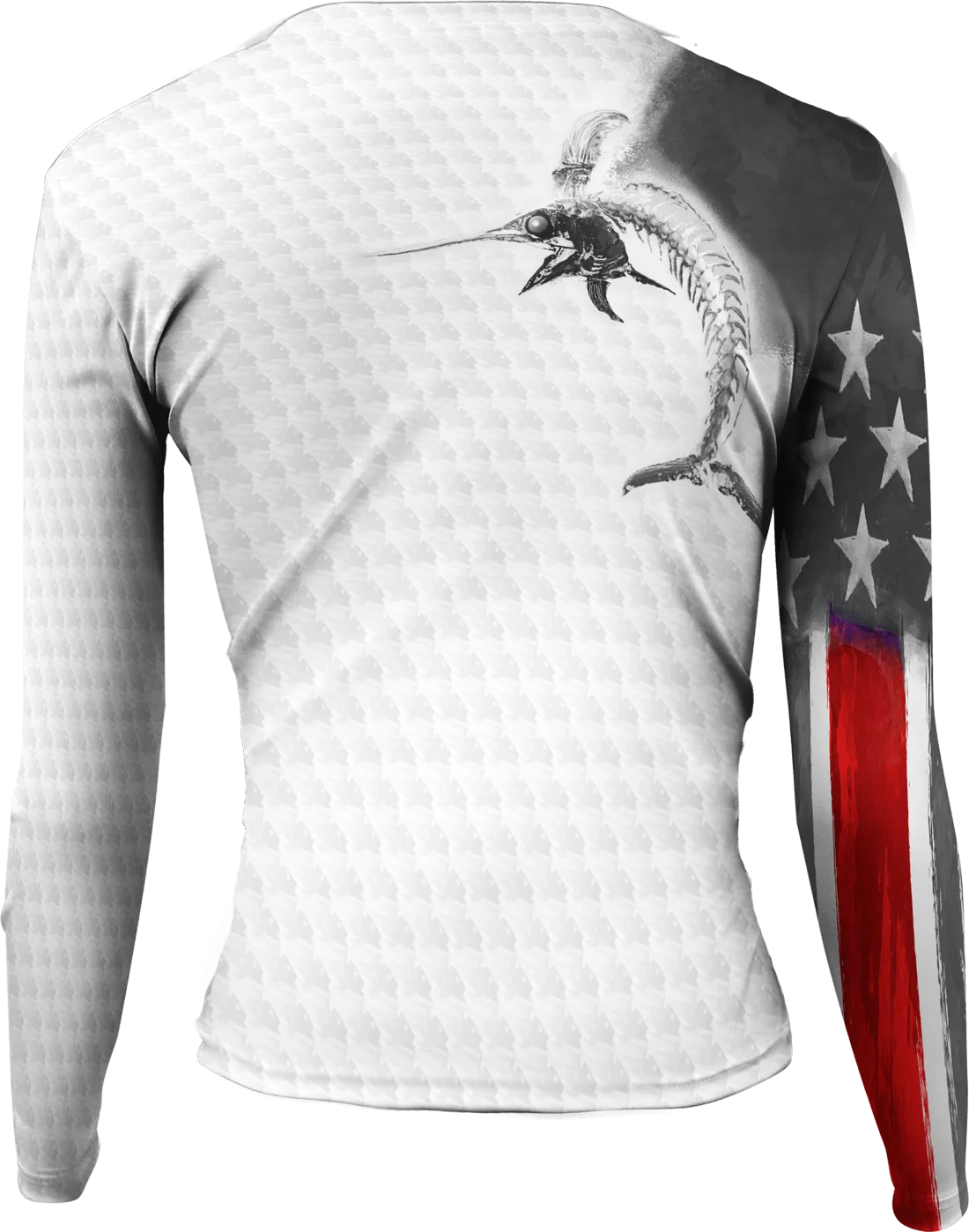 Womens Billfish Stars & Stripes Active Duty Long Sleeve