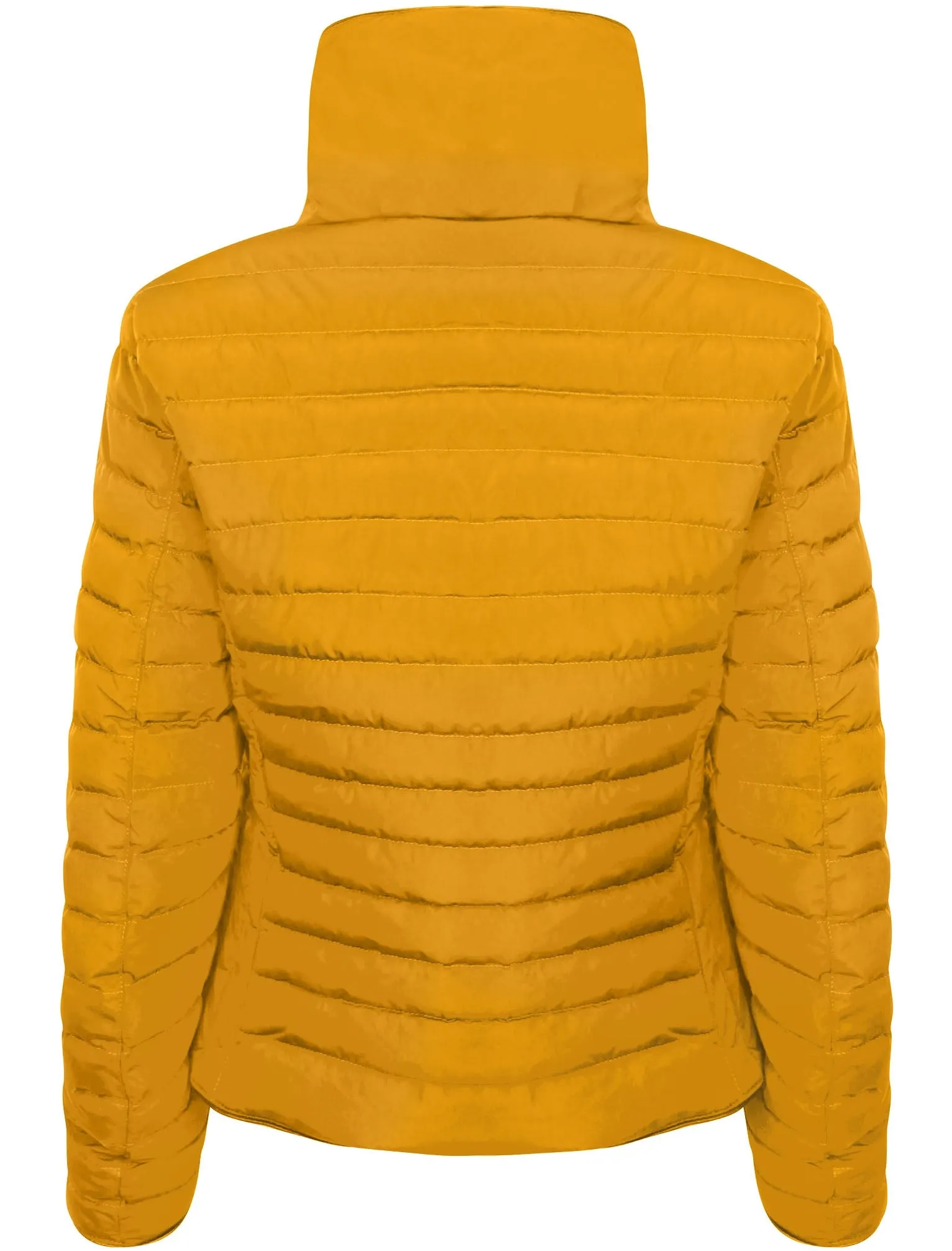 Zelda 2 Funnel Neck Quilted Jacket in Old Gold - Tokyo Laundry