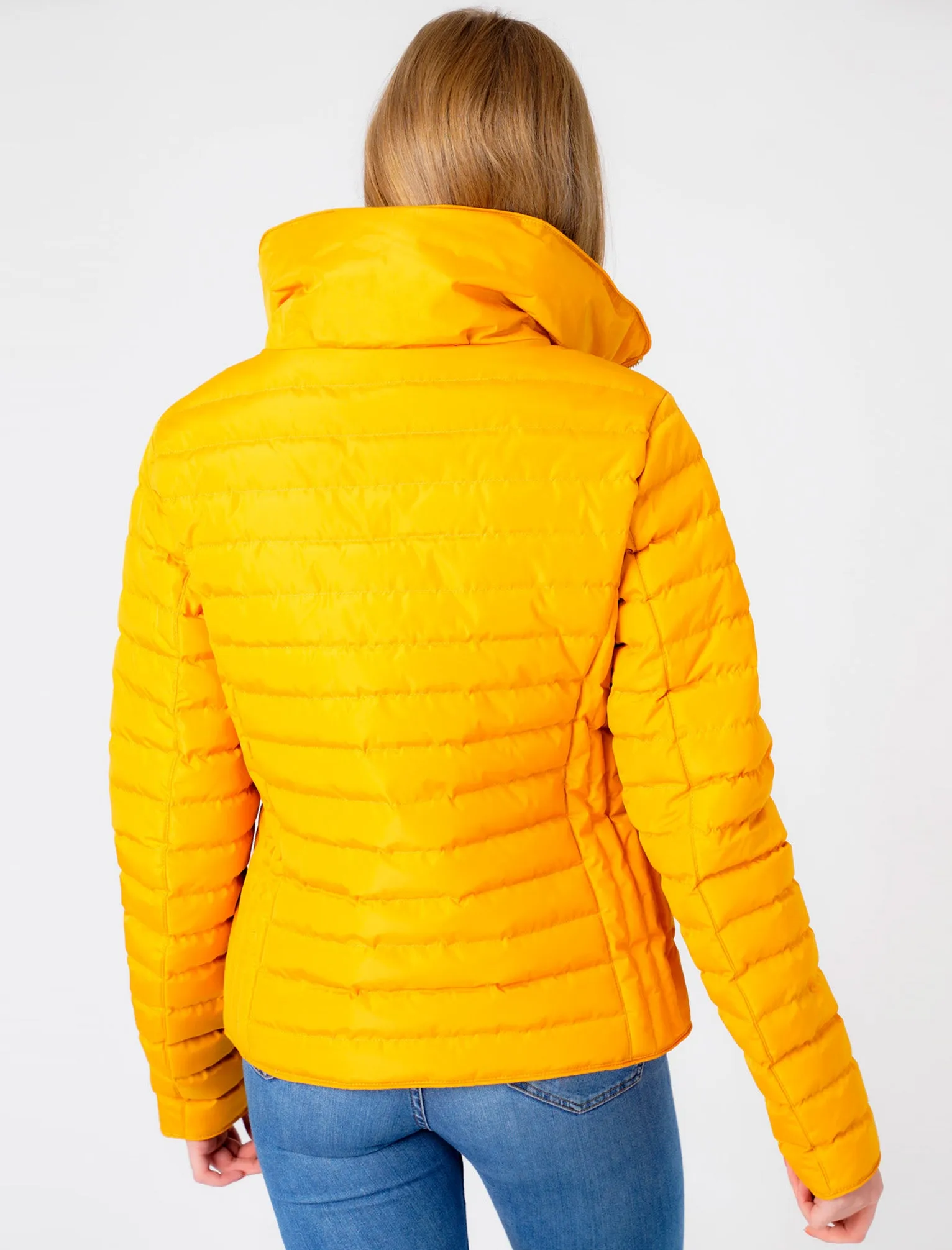 Zelda 2 Funnel Neck Quilted Jacket in Old Gold - Tokyo Laundry